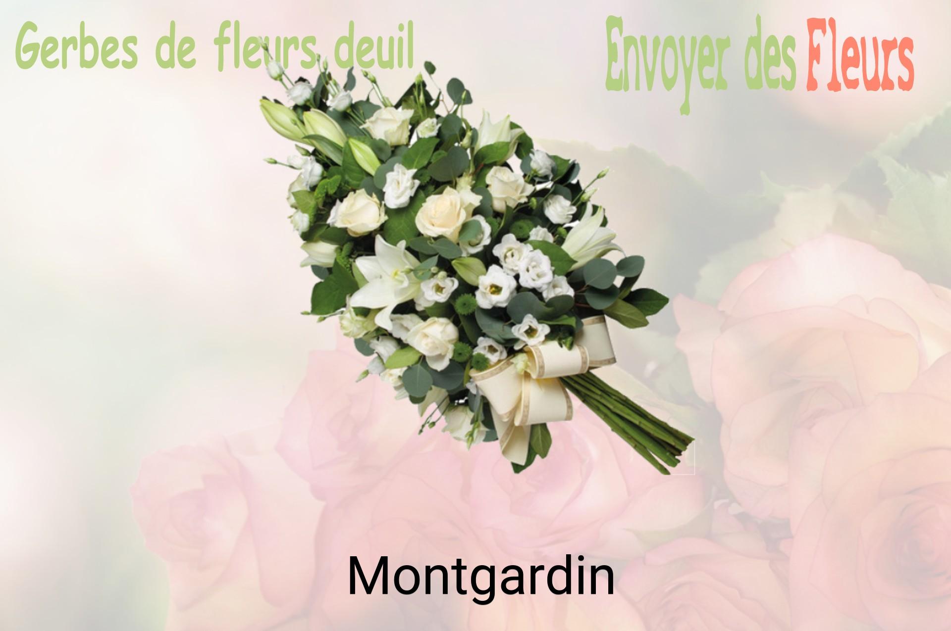 Gerbe de fleurs de deuil livrée à Montgardin